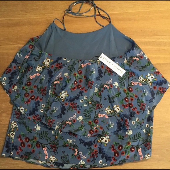 New w/tags Alice + Olivia Silk tank Women’s size S - Picture 5 of 8